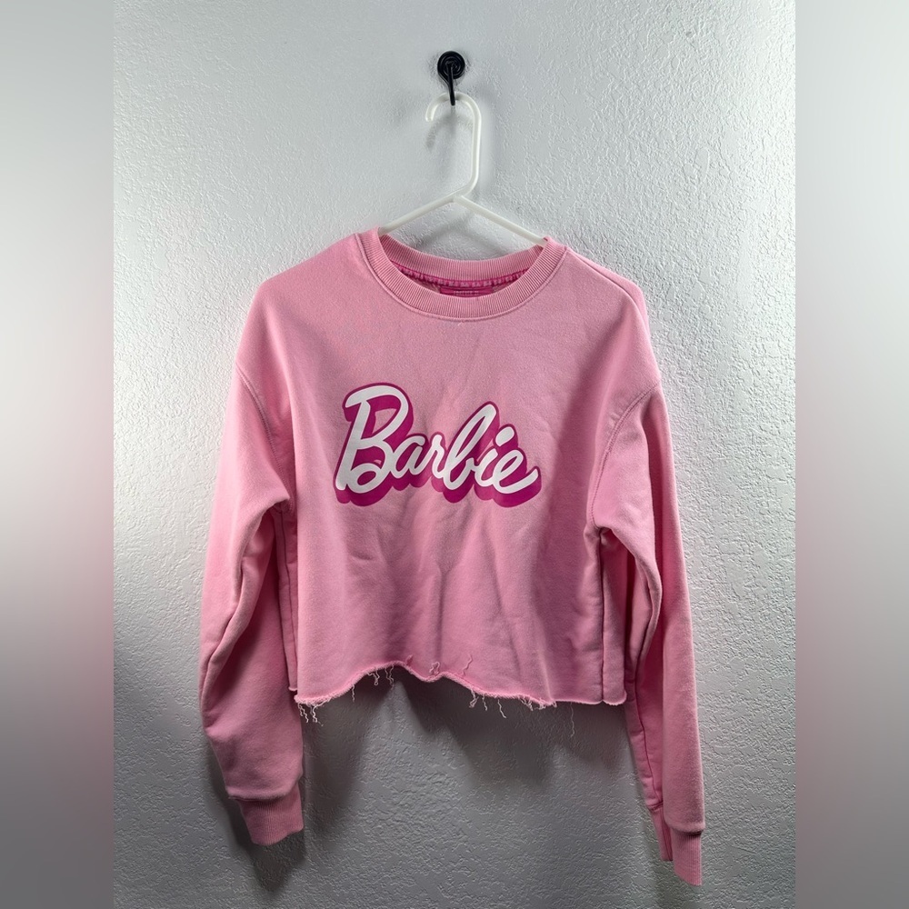 Forever 21 Barbie 2023 Women’s Pink Cropped Sweatshirt Size M